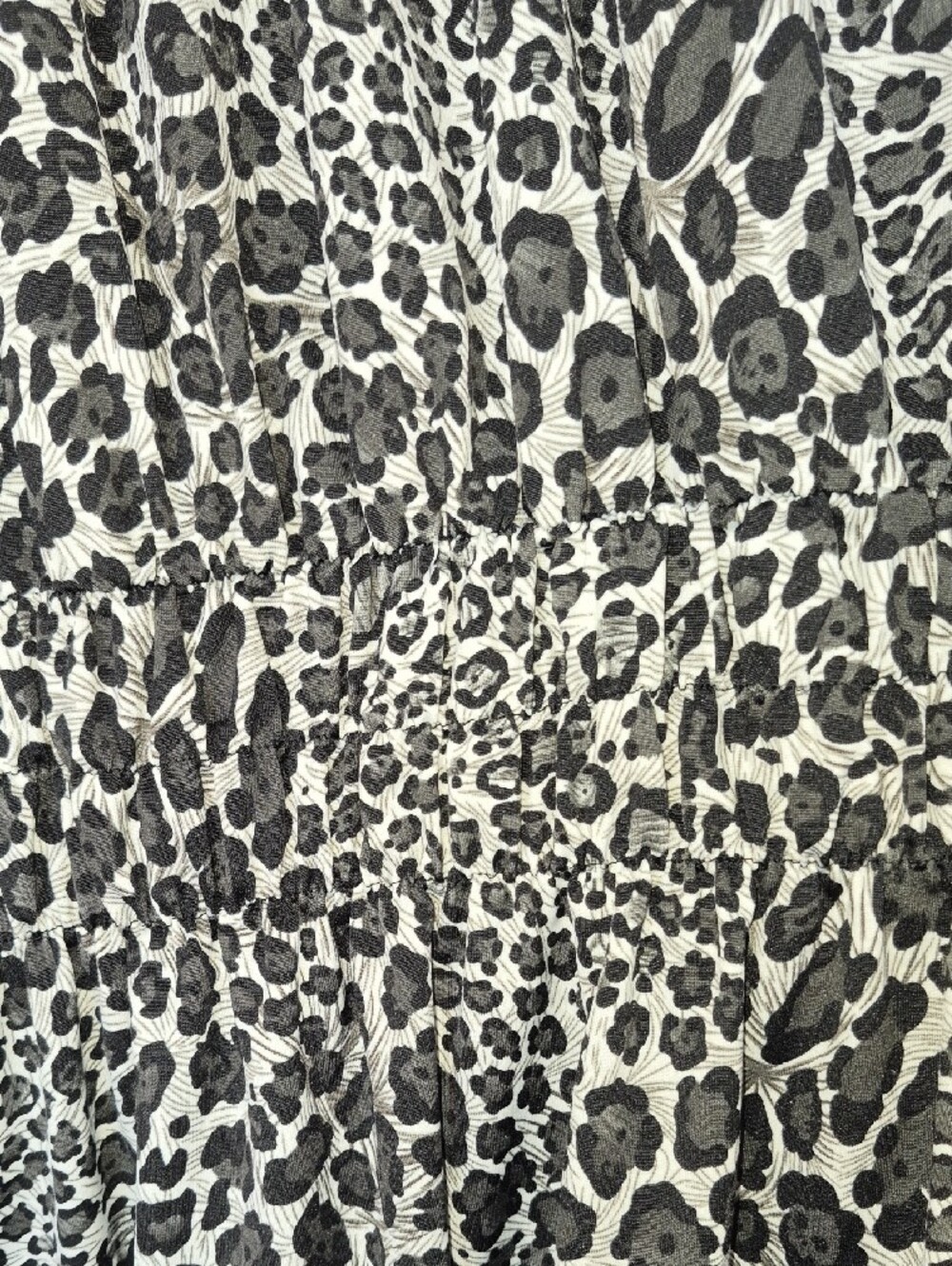 Black & White Leopard Print Ruffle Tunic - Picture 8 of 8